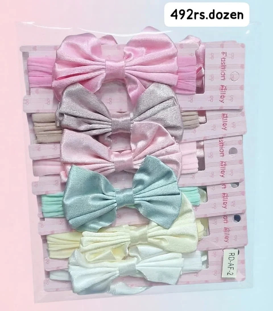 KOREAN BOW HEADBANDS (PACK OF 12)