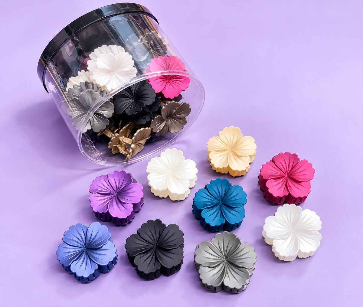 Trendy Jar Hibiscus Hair Claw