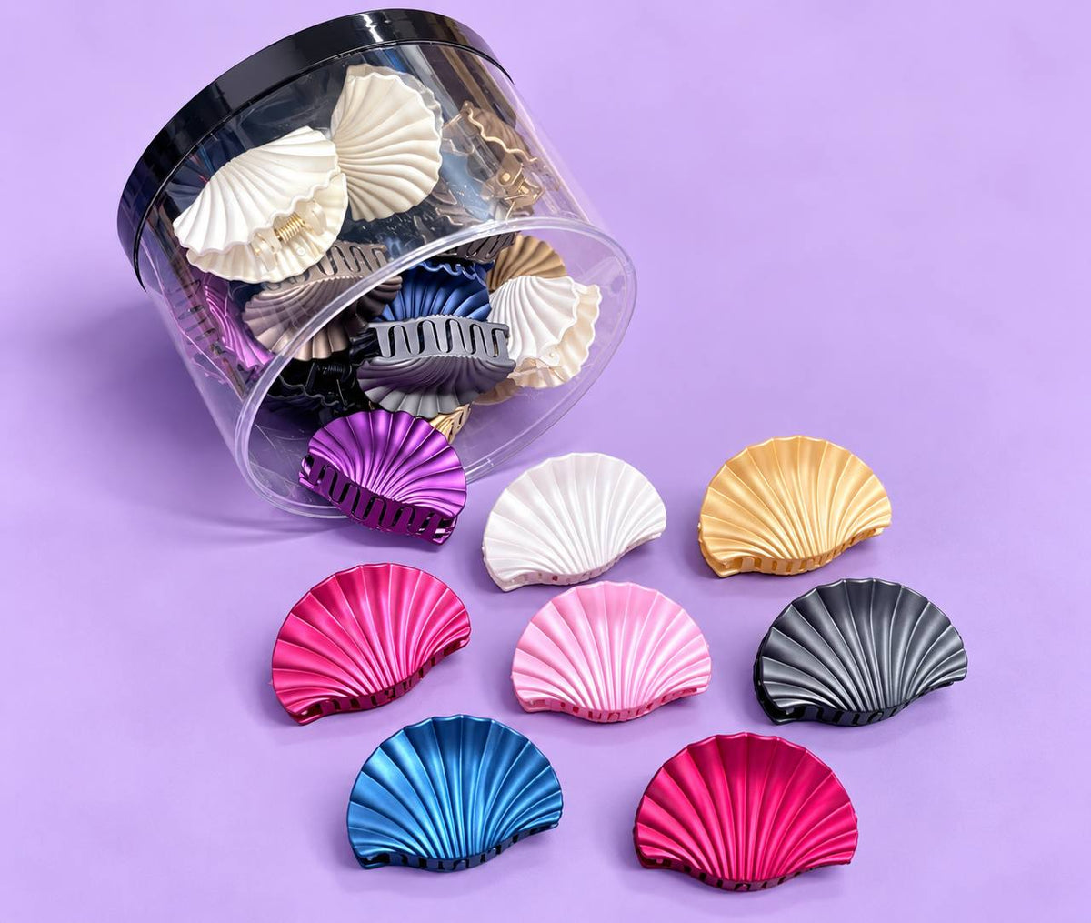 Trendy Jar Shell Hair Claws