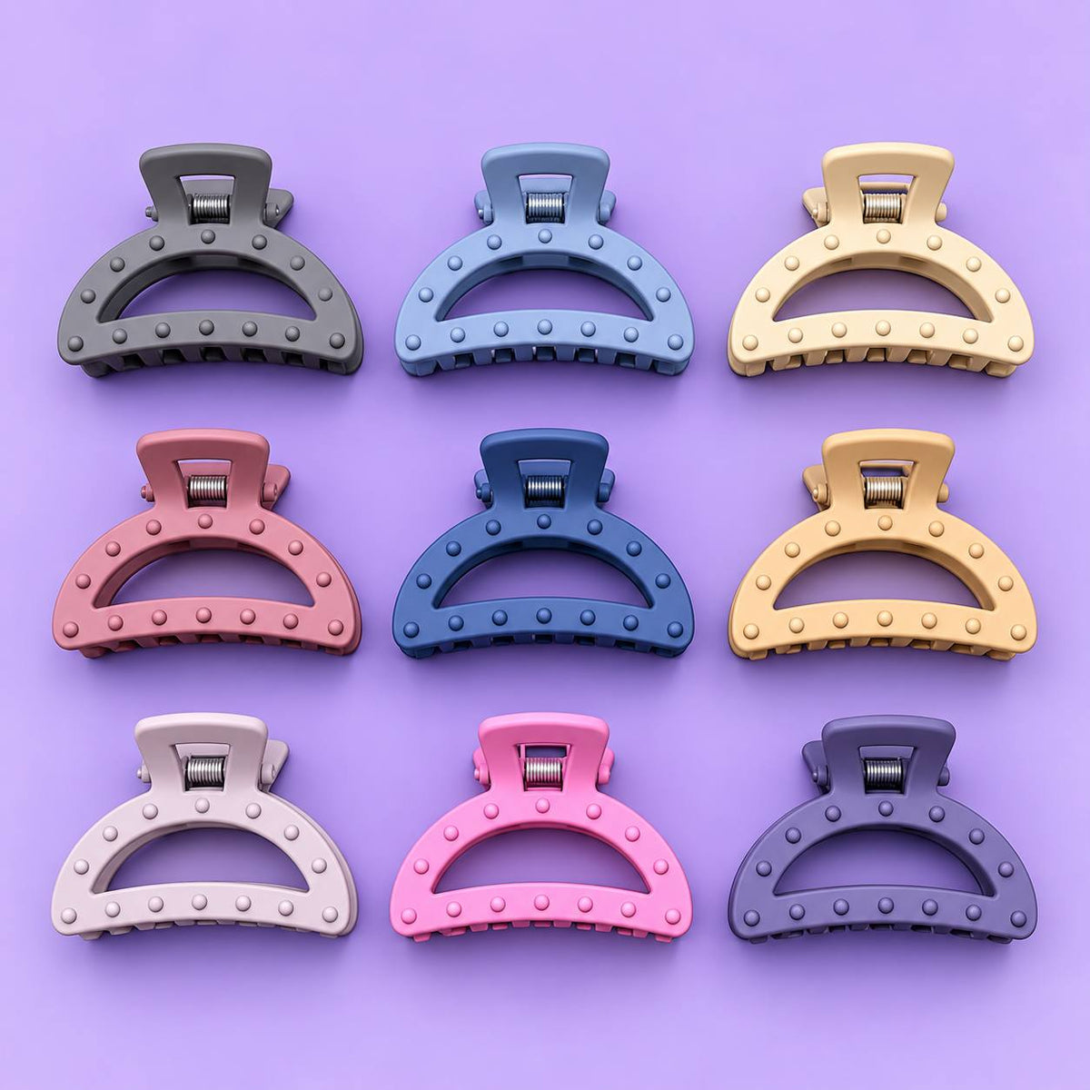 Matt Finish Trendy Hair Claw (pack of 12)