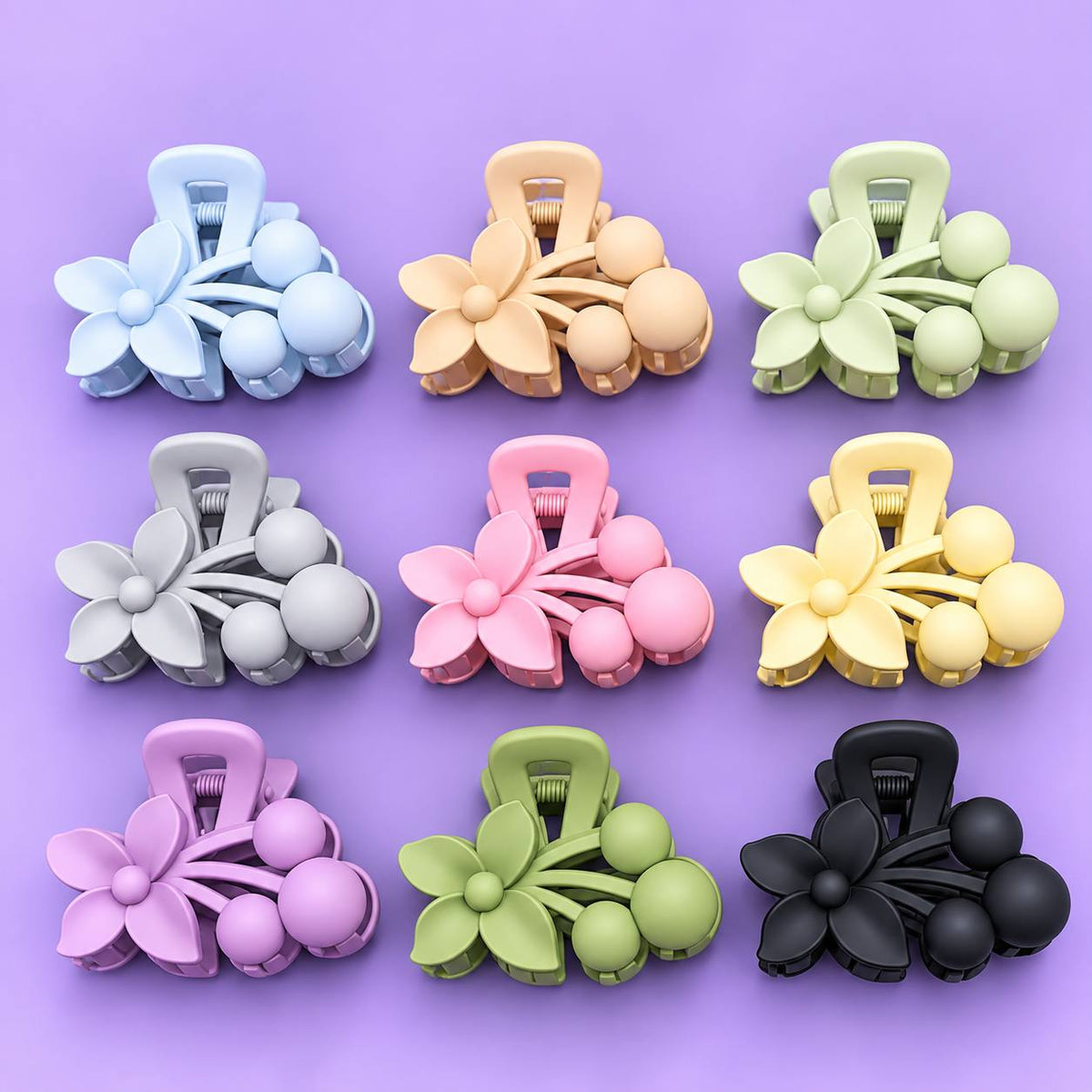 Cherry Blossom Matte Claw Clip (pack of 12)