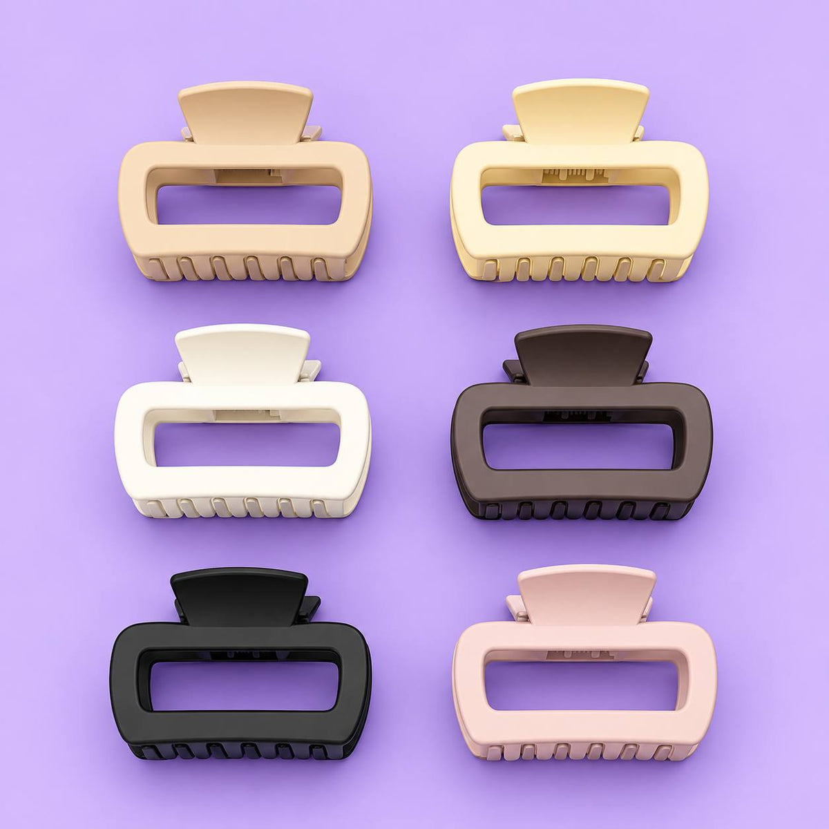 Daily Wear Matte Hair Claw (pack of 12)