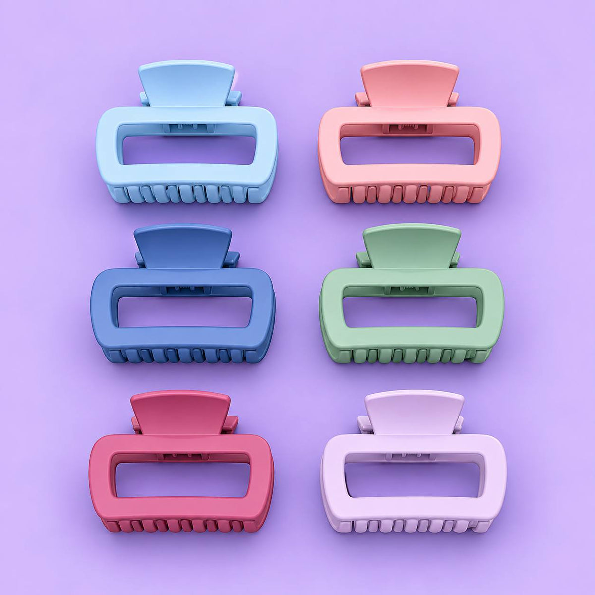 Daily Wear Matte Hair Claw (pack of 12)