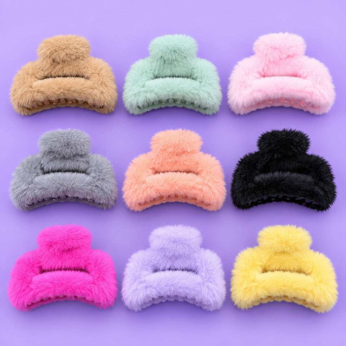 Daily wear Fur Hair Claw (pack of 12)