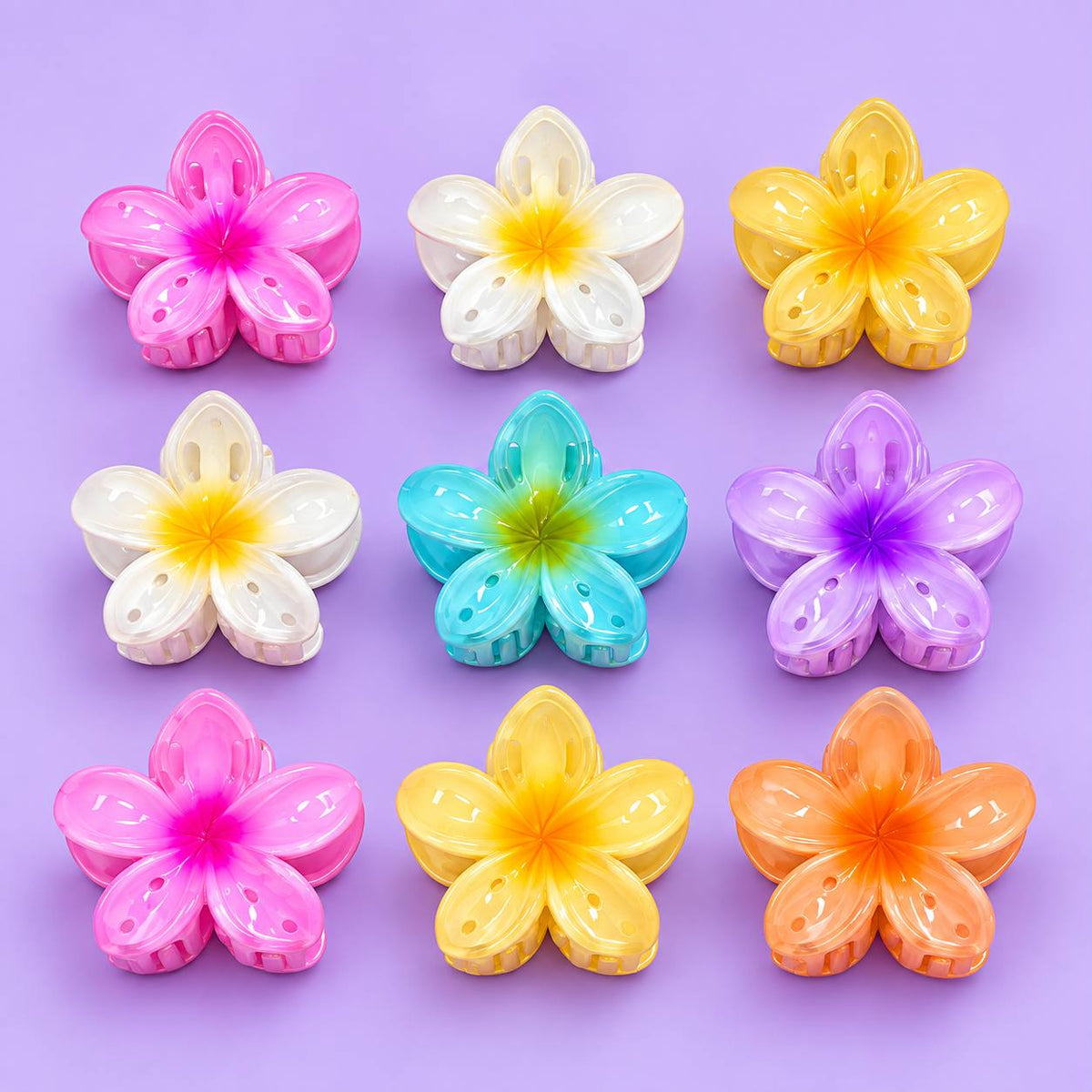 Trendy Medium Size Flower Claw (pack of 12)