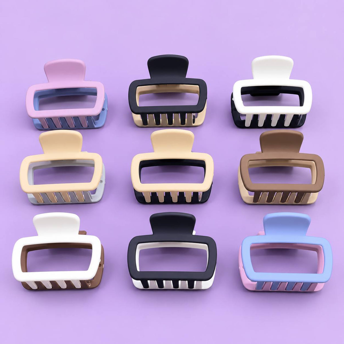 Dual Colour Daily Wear Hair Claw (pack of 12)