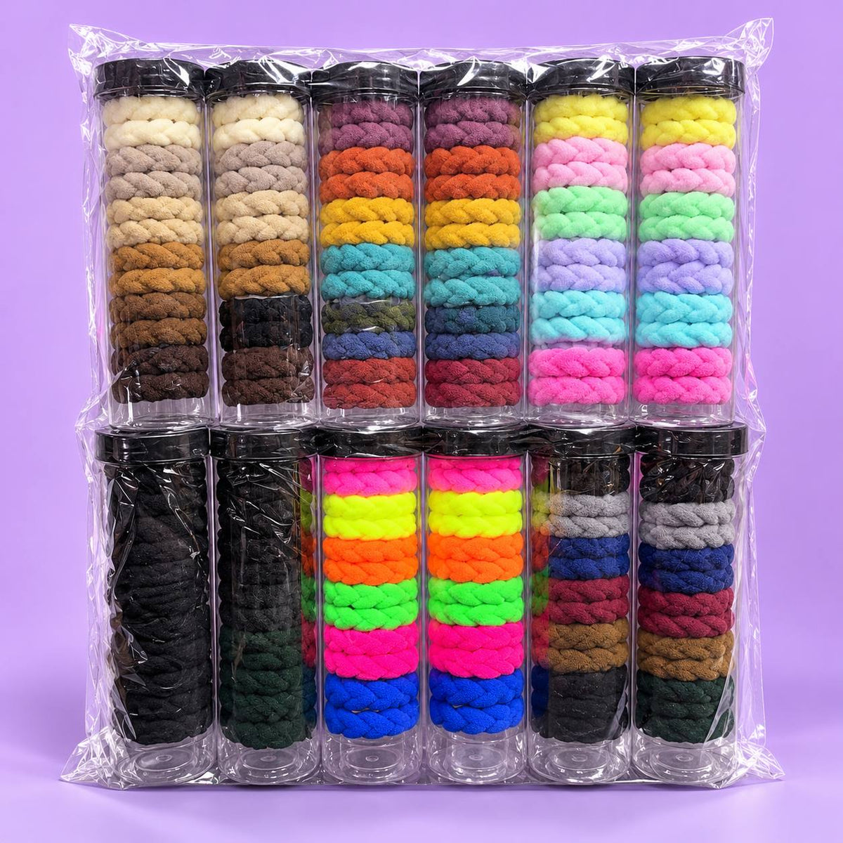 Premium Quality Hair Ties (pack of 12 bottles)