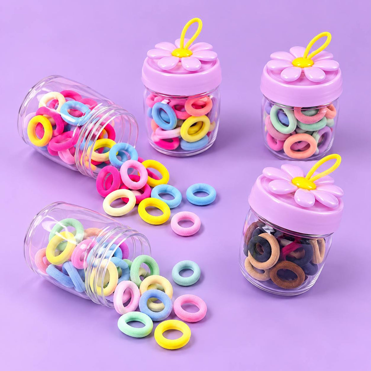 Cute Jar Hair Ties (pack of 12)