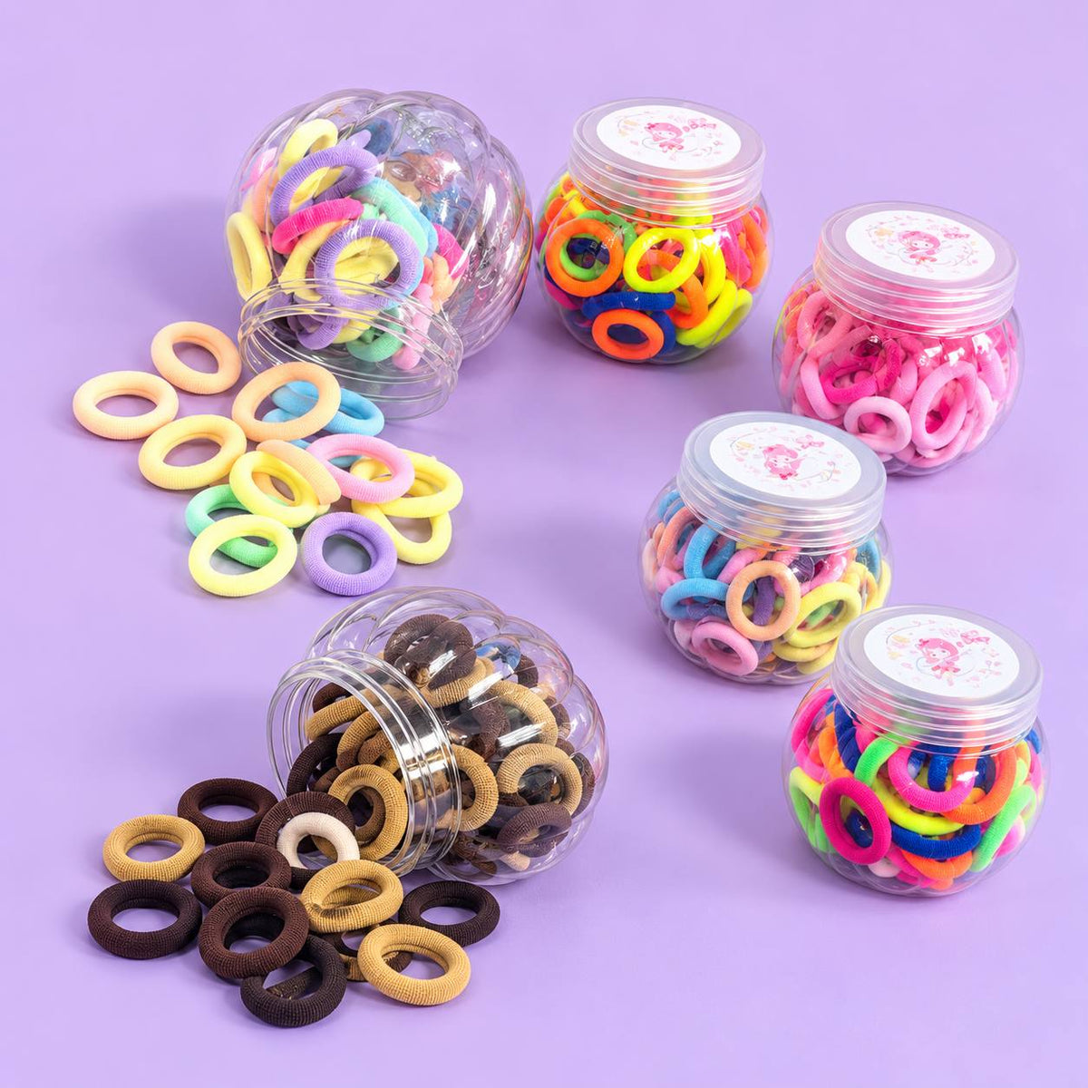 Jar Hair Ties (pack of 12 jars)