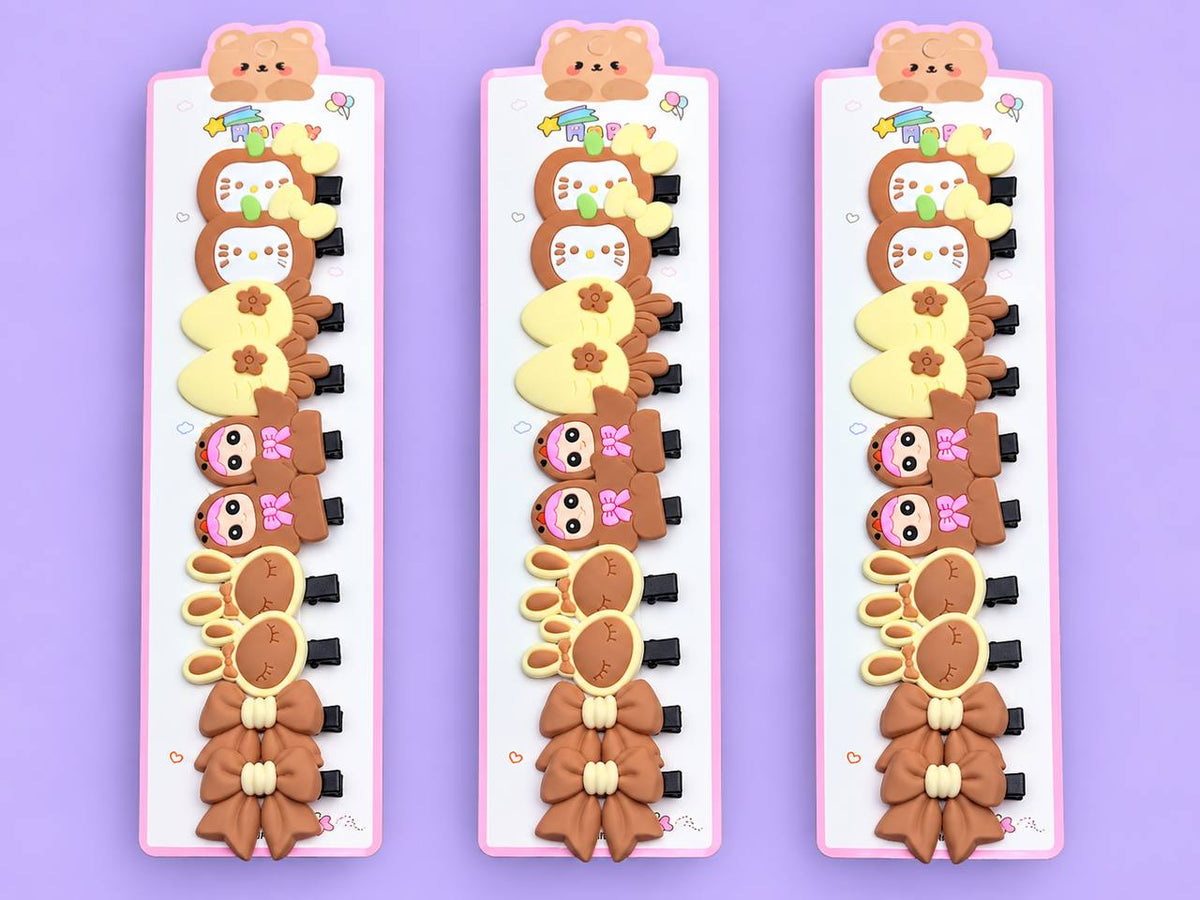 Kids Hair Clips (pack of 12 cards0