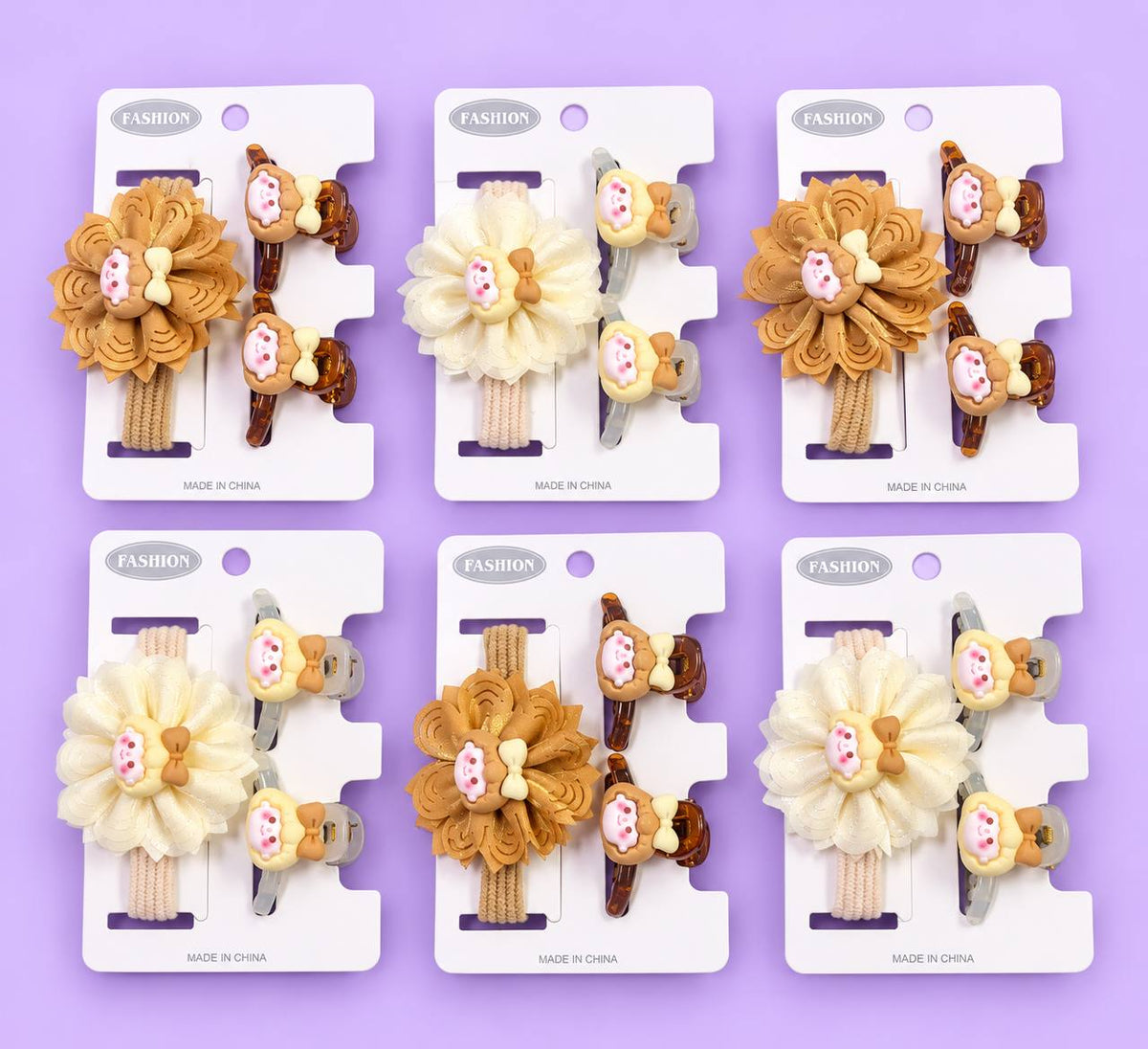 Hair Claw Combo Set (pack of 12 cards)
