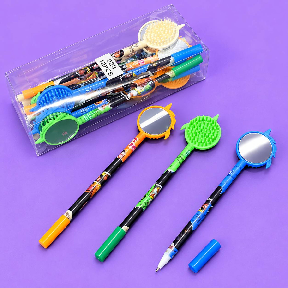 Trendy Pen With Comb And Mirror (pack of 12)