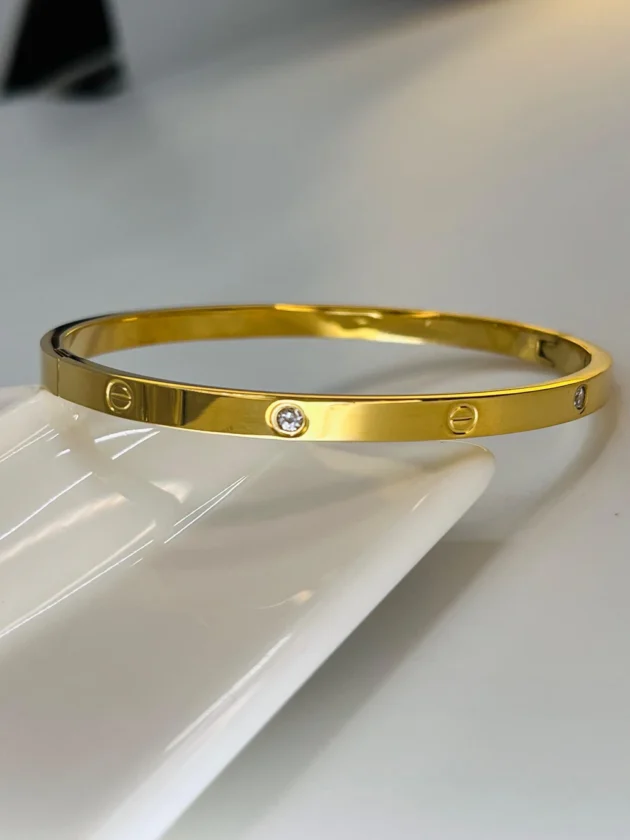 Gold Plated Stainless Steel Cartier Bracelet (Pack of 6) - Image 4