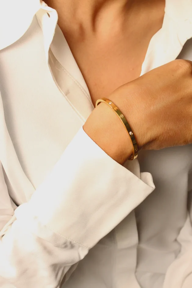 Gold Plated Stainless Steel Cartier Bracelet (Pack of 6)