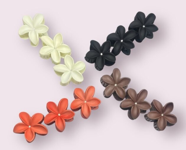 Fancy Flower Claw With Stone (Pack of 12) - Image 2