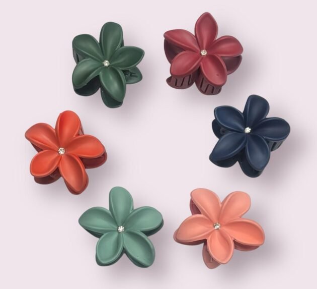 Fancy Flower Claw With Stone (Pack of 12) - Image 2