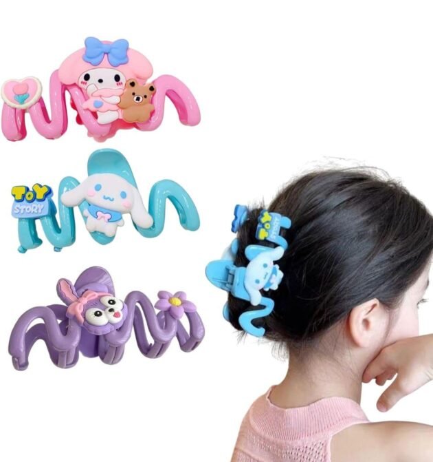 Zig Zag Big Size Cartoon Hair Claw(Pack of 12) - Image 3