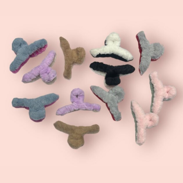 Korean Fur Hair Claw (Pack of 12) - Image 2