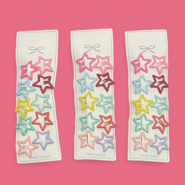 Star Hair Pins (Pack of 12 cards)