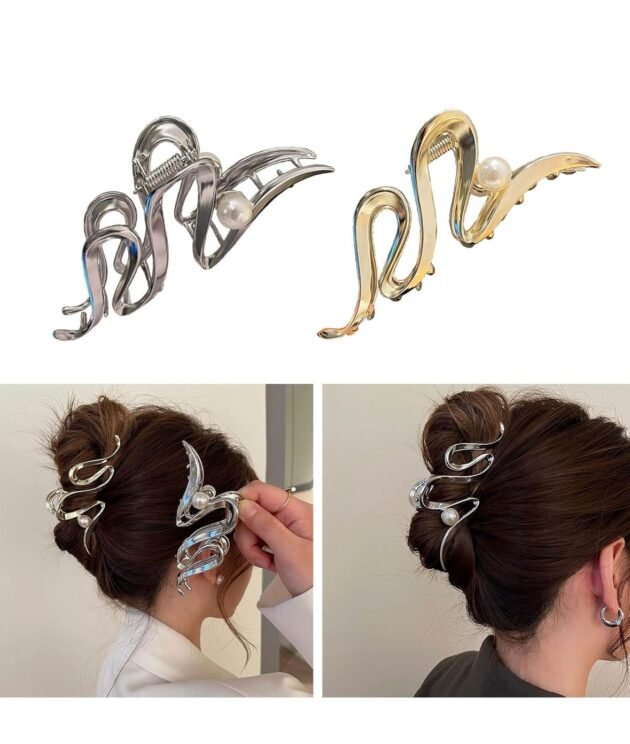 Zig Zag Trendy Metal Hair Claw (Pack Of 12) - Image 2