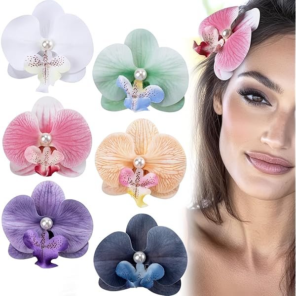 Orchid Hair Clips (pack of 12)