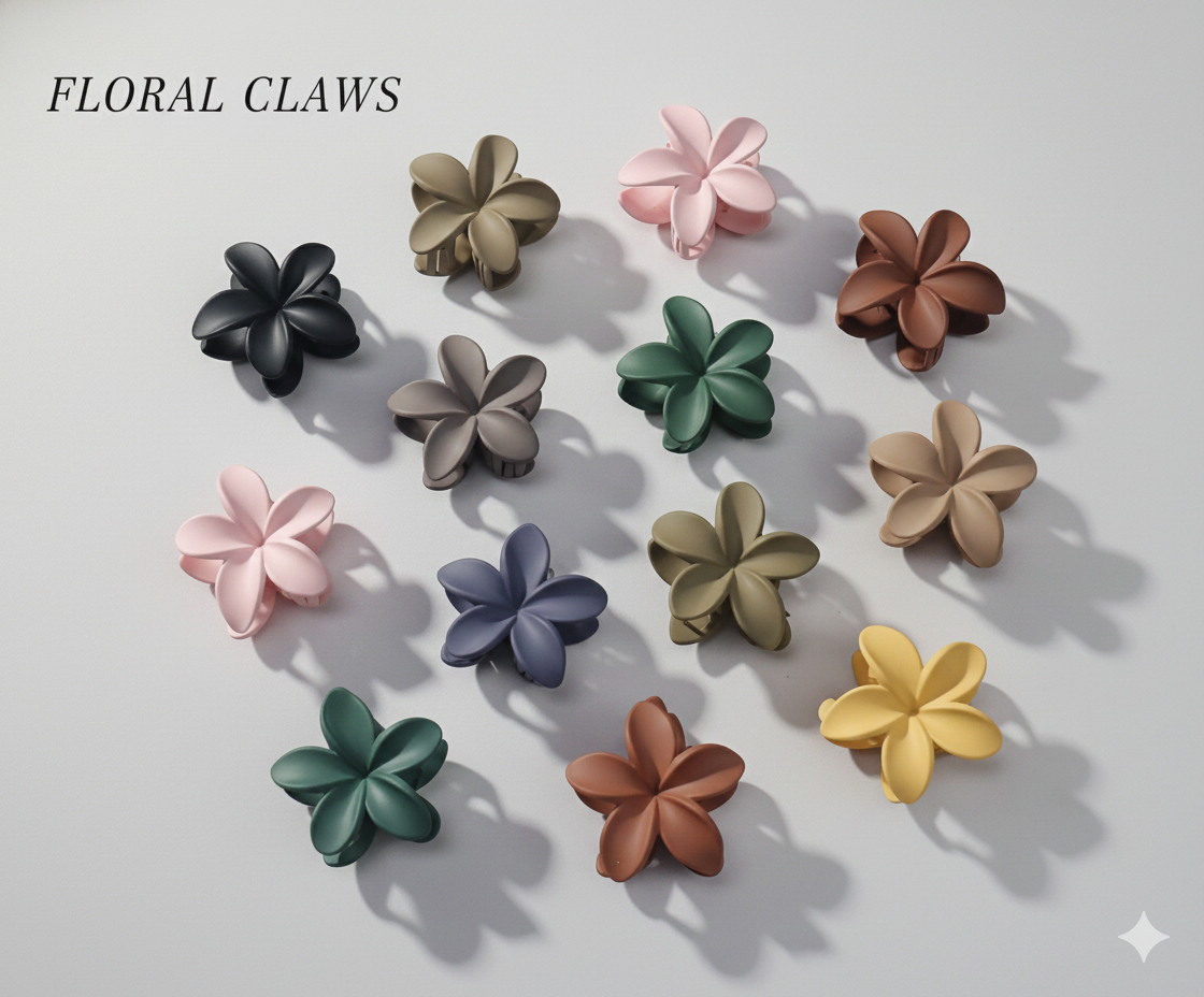 MATTE FLOWER CLAW BIG SIZE(12PC)
