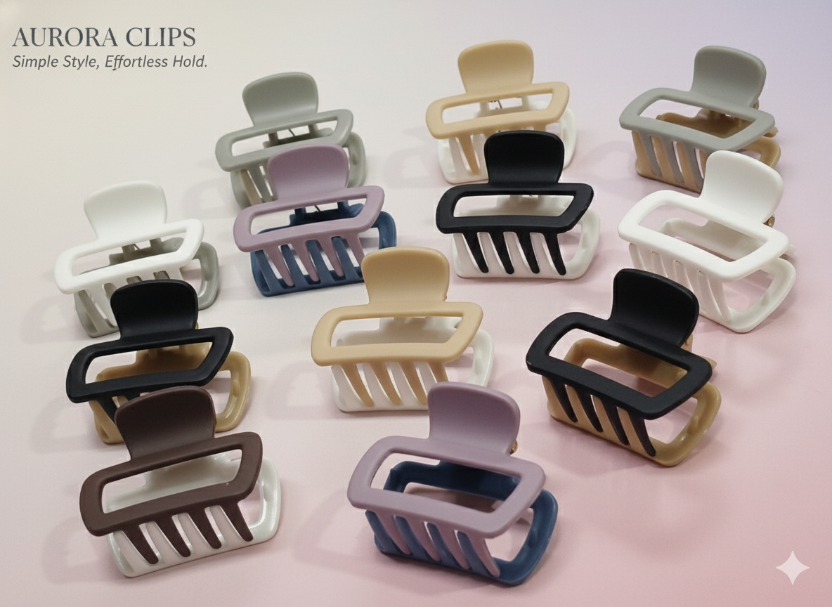 MEDIUM SIZE DOUBLE COLOUR CLAWS (12 PC)