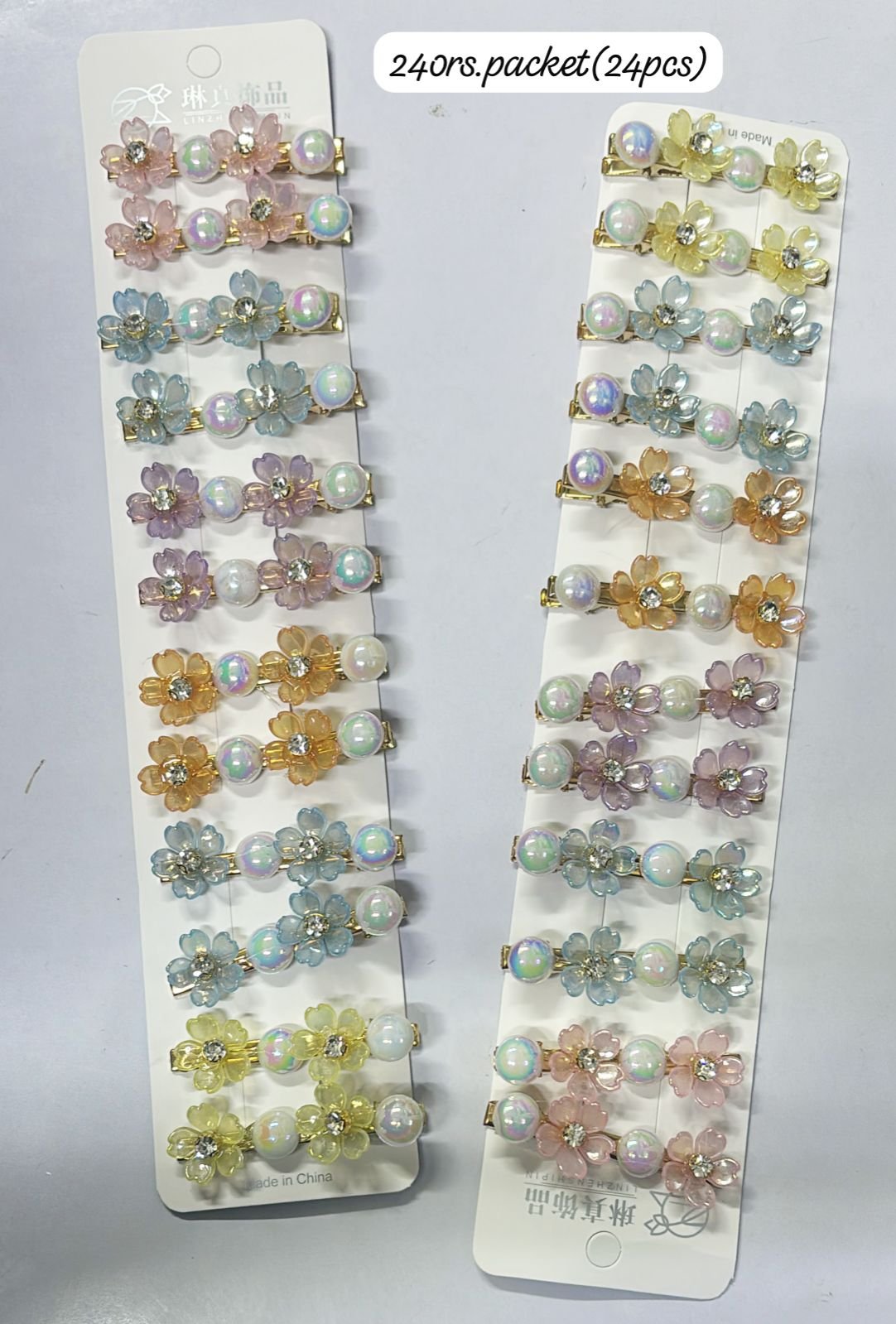 TRENDY KOREAN HAIRPINS (PACK OF 24PCS)