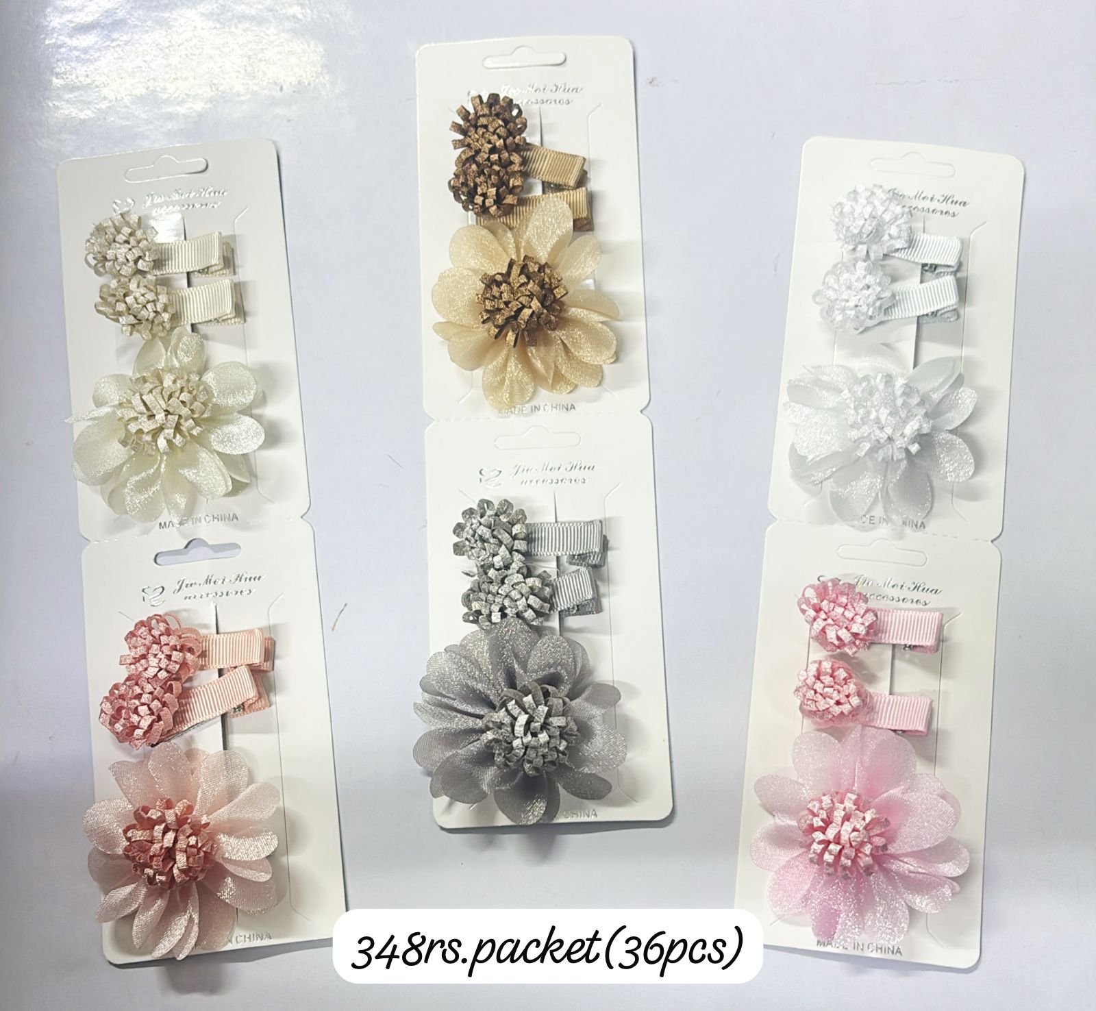 FLOWER HAIR PINS (36 PCS)