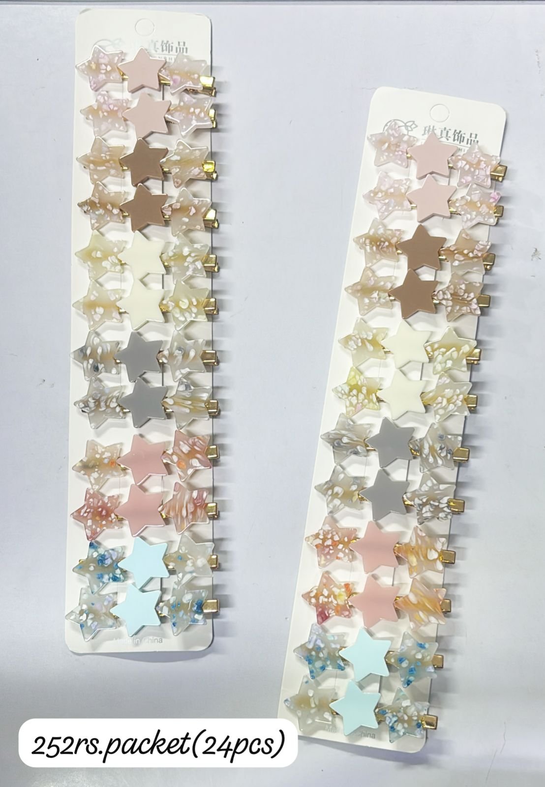 TRENDY KOREAN HAIR CLIPS (PACK OF 24 PCS)