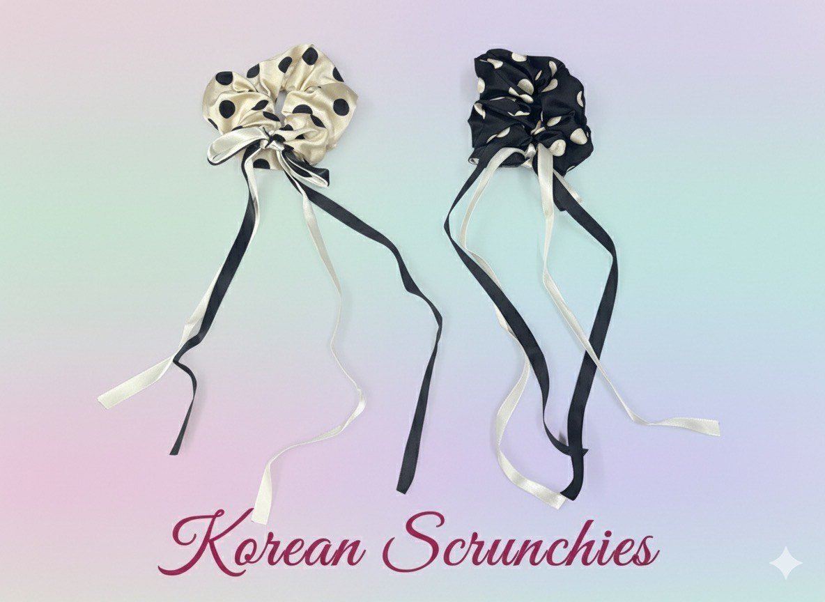 BIG SIZE KOREAN SCRUNCHIES (12 PC)