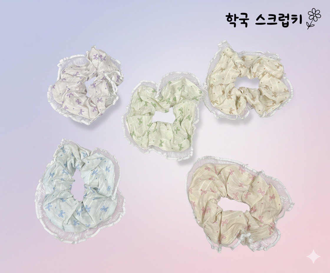 BIG SIZE KOREAN SCRUNCHIES (PACK OF 12)