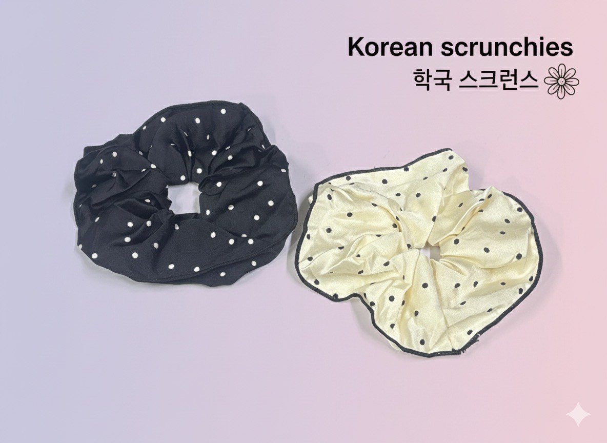 BIG SIZE KOREAN SCRUNCHIES (PACK OF 12)