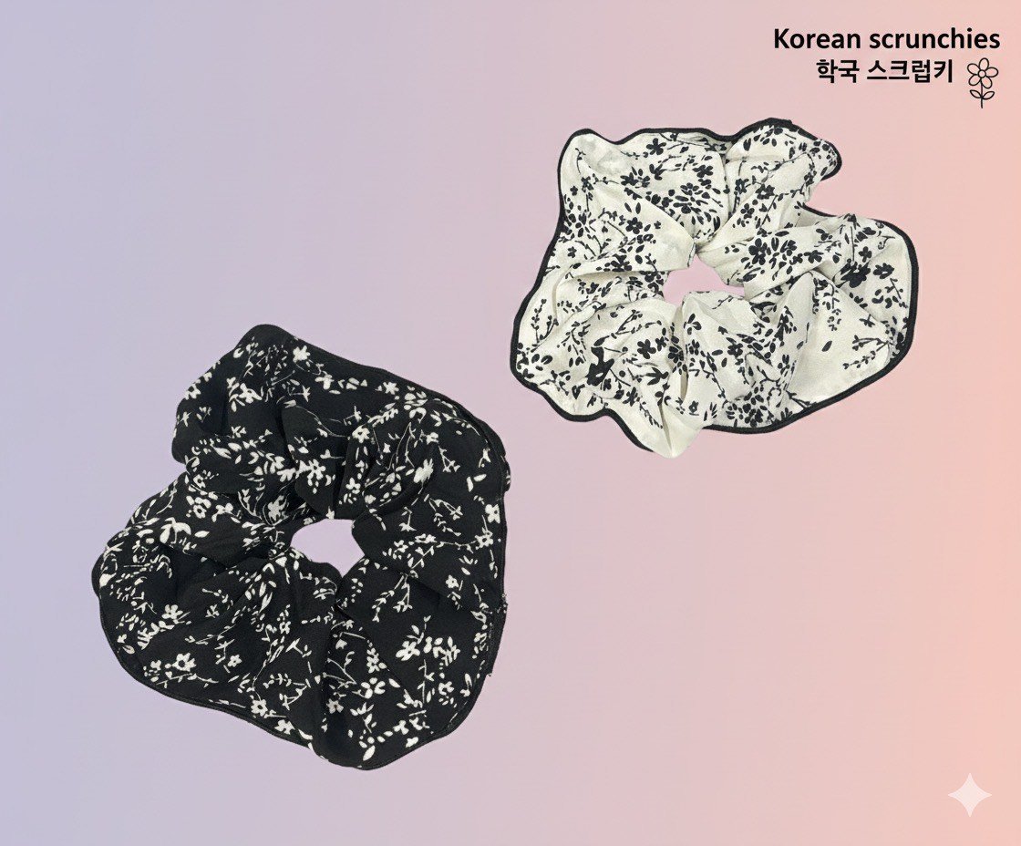 BIG SIZE KOREAN SCRUNCHIES (PACK OF 12)