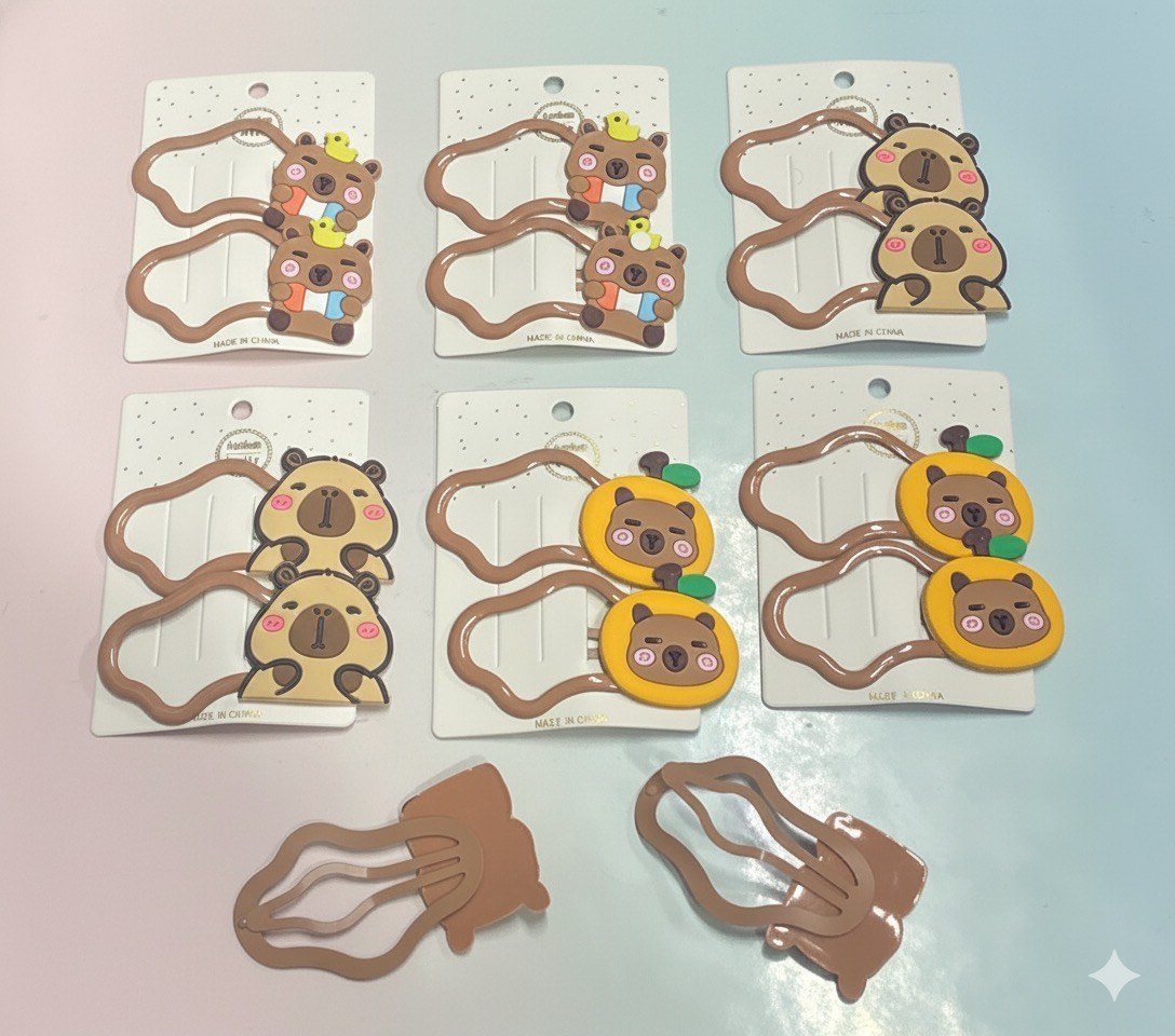 BIG SIZE CLOUD SHAPE HAIR PINS (12 CARDS)