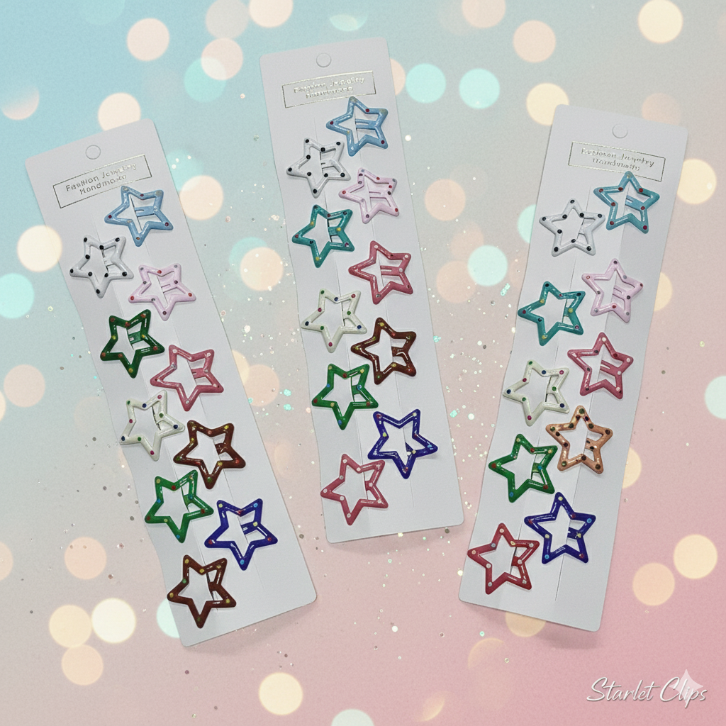 TRENDY DAILYWEAR STAR PINS (PACK OF 12 CARDS)