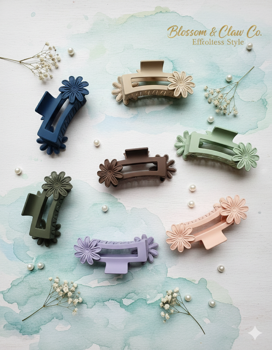 BIG SIZE TV SHAPE HAIR CLAWS (PACK OF 12)