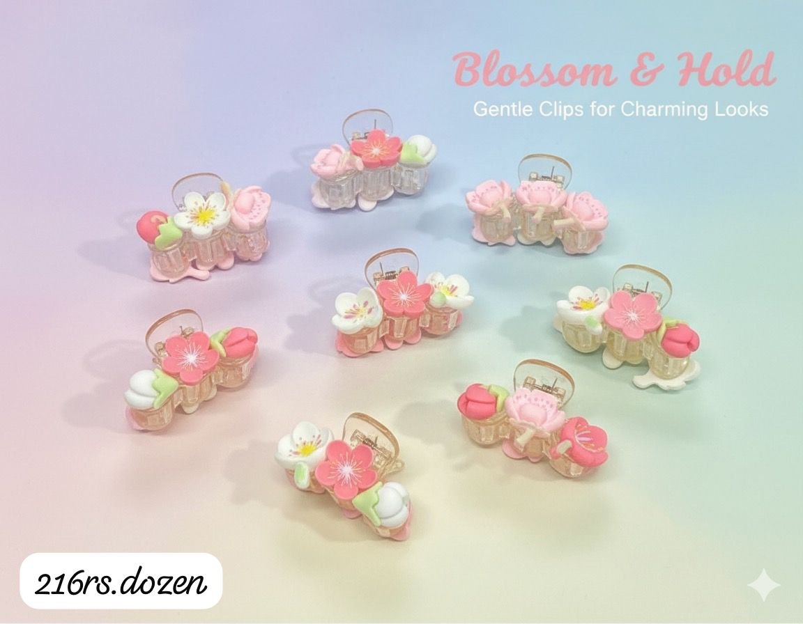 MEDIUM SIZE TRIPLE FLOWER CLAWS (PACK OF 12)