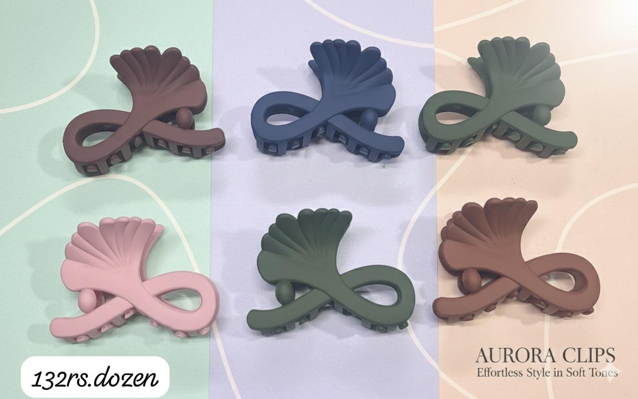 MEDIUM SIZE UNIQUE DESIGN HAIR CLLAWS (PACK OF 12)