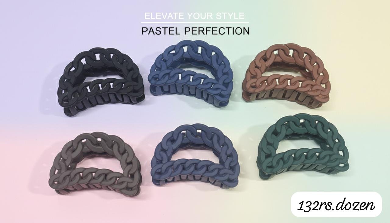 TRENDY MEDIUM SIZE CHAIN SHAPE CLAWS (PACK OF 12)