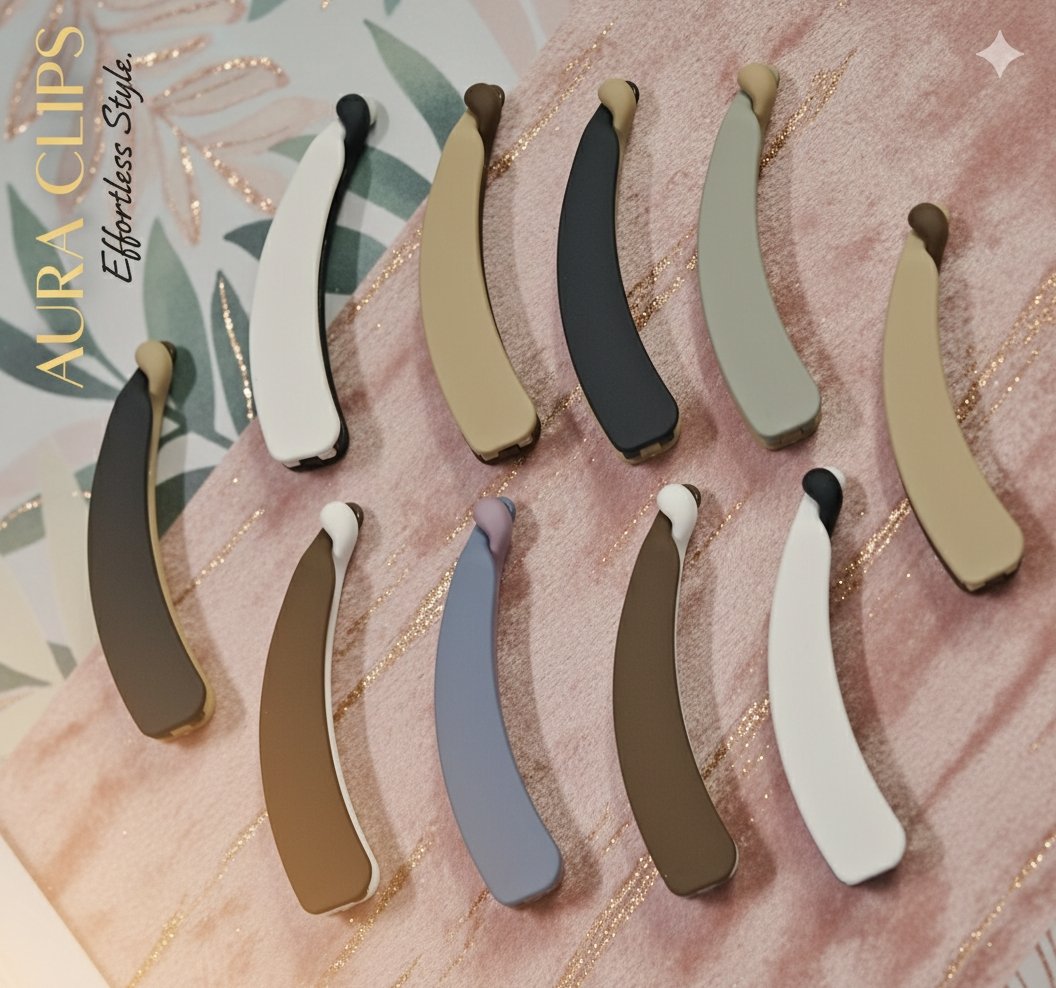 DUAL COLOUR BIG SIZE BANANA CLIPS (PACK OF 12)