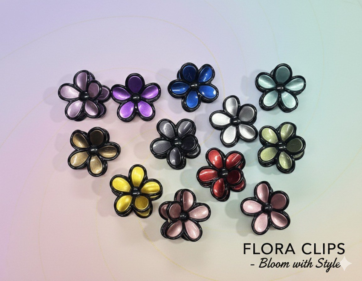 Trendy Small Size Flower Claw (Pack of 12)