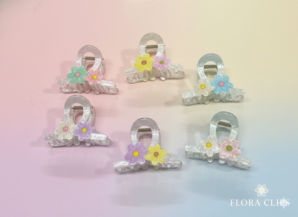 KOREAN SHEET HAIR CLAWS (PACK OF 12)