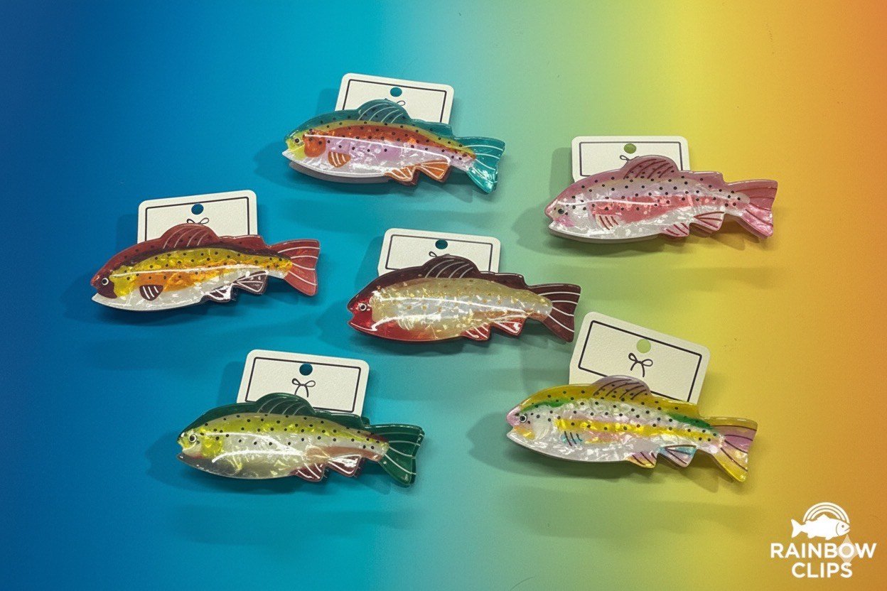 KOREAN SHEET FISH HAIR CLAWS (PACK OF 12)