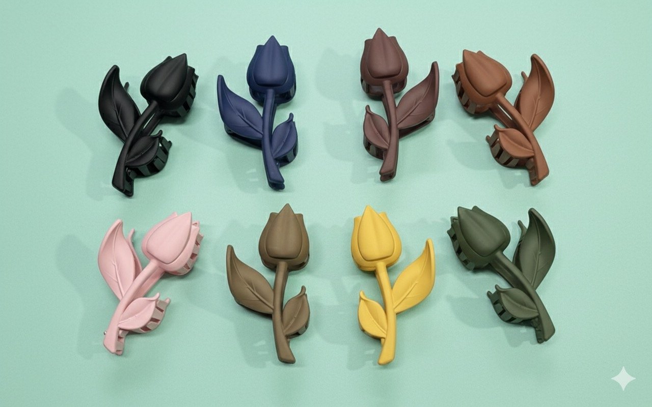 Medium Size Tulip Claw Multicolour (pack of 12)