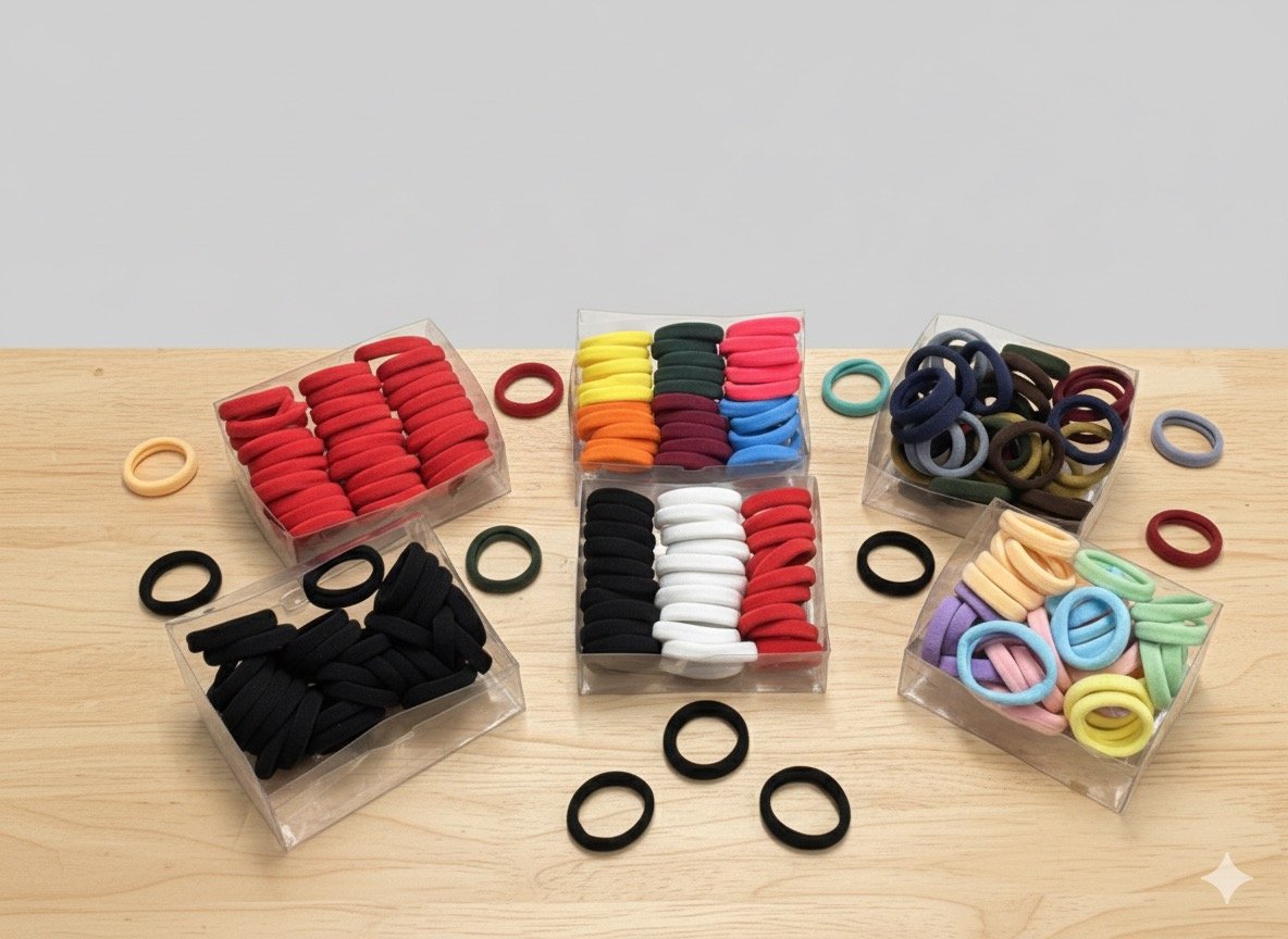 Daily Wear Hair Ties (Pack Of 10 Boxes)