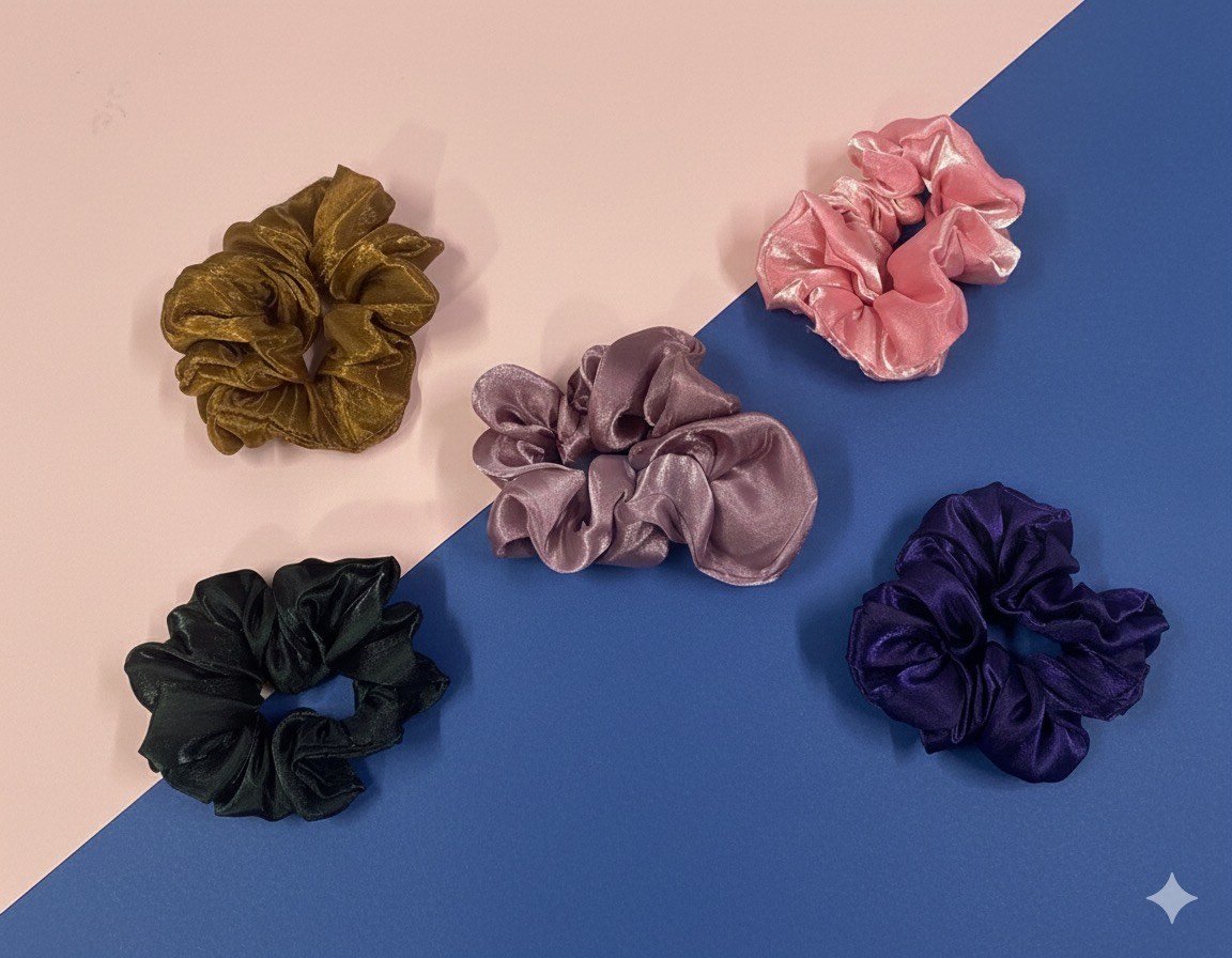 Daily Wear Organza Scrunchies (Pack of 12)