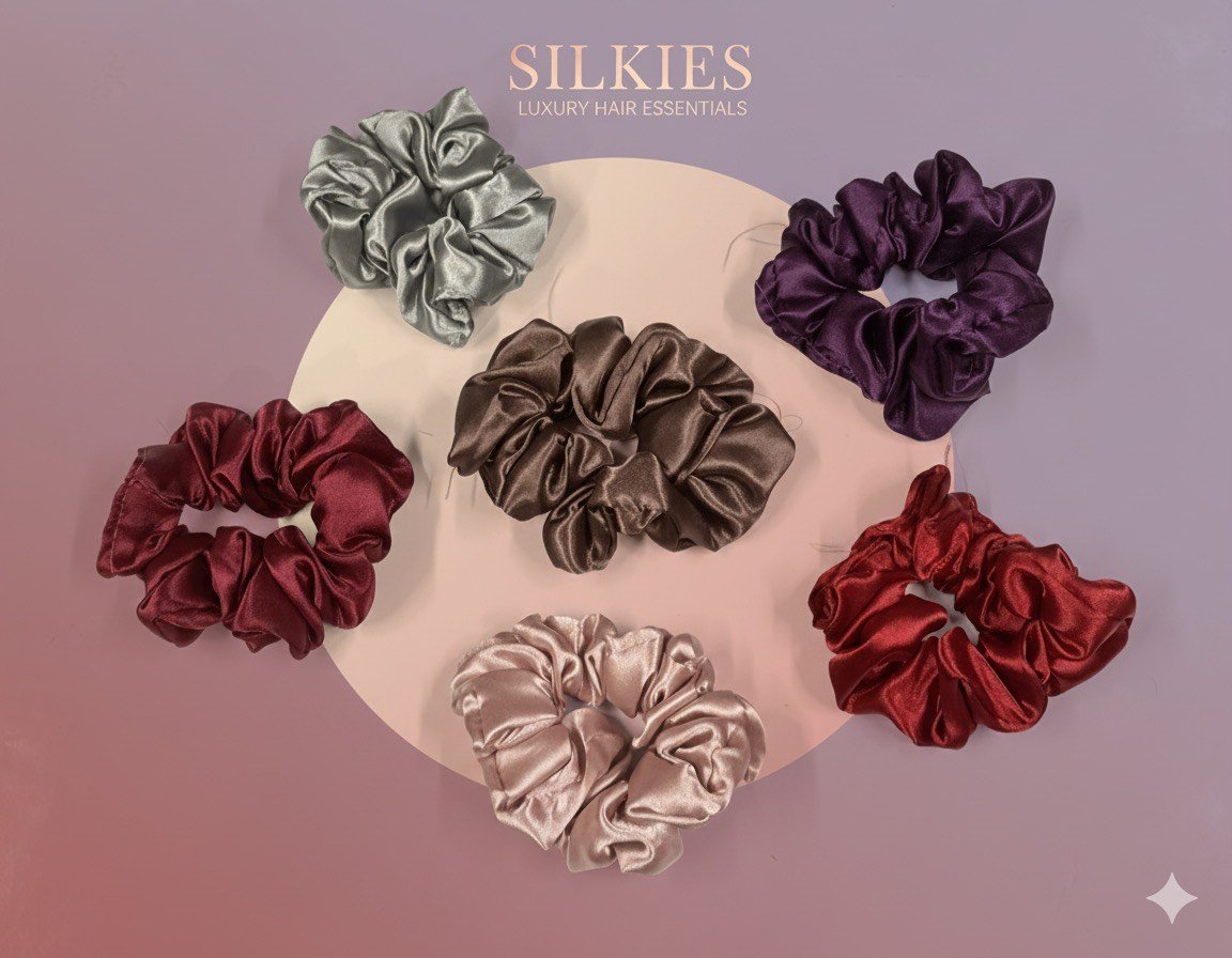 Daily Wear Satin Scrunchies (Pack Of 12)