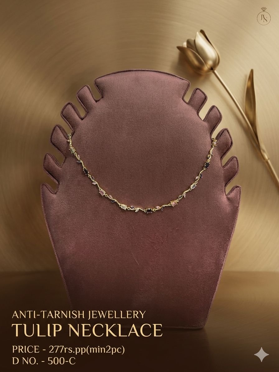 ANTI TARNISH TULIP NECKLACE (PACK OF 2)