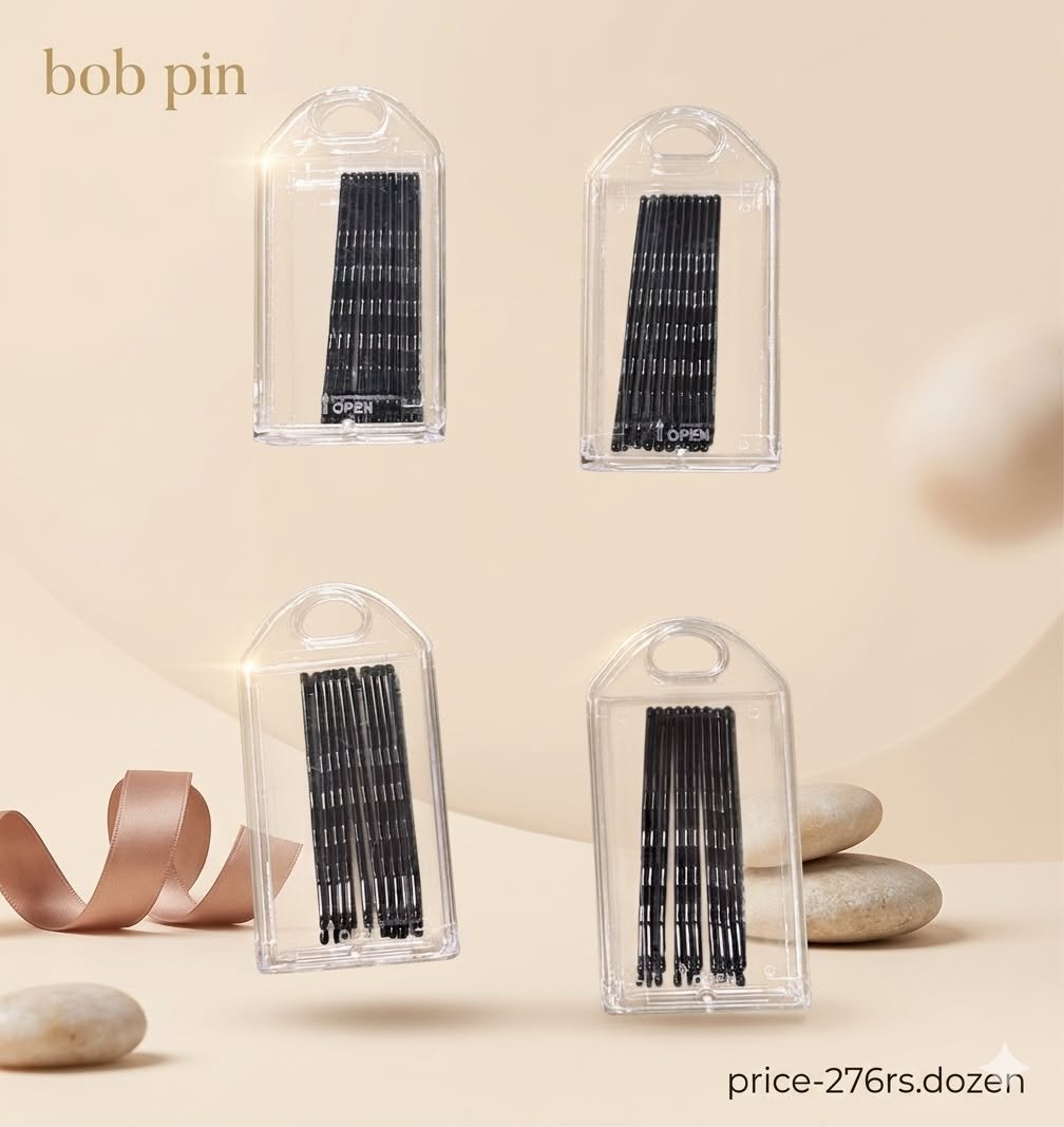 SIMPLE AND ELEGANT BOB PINS (PACK OF 12)